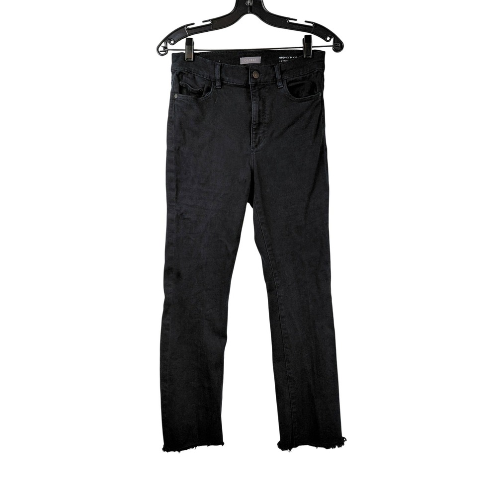 DL1961 Bridget Boot‎ High Rise Instasculpt Crop Jeans Henderson Black 27 3939